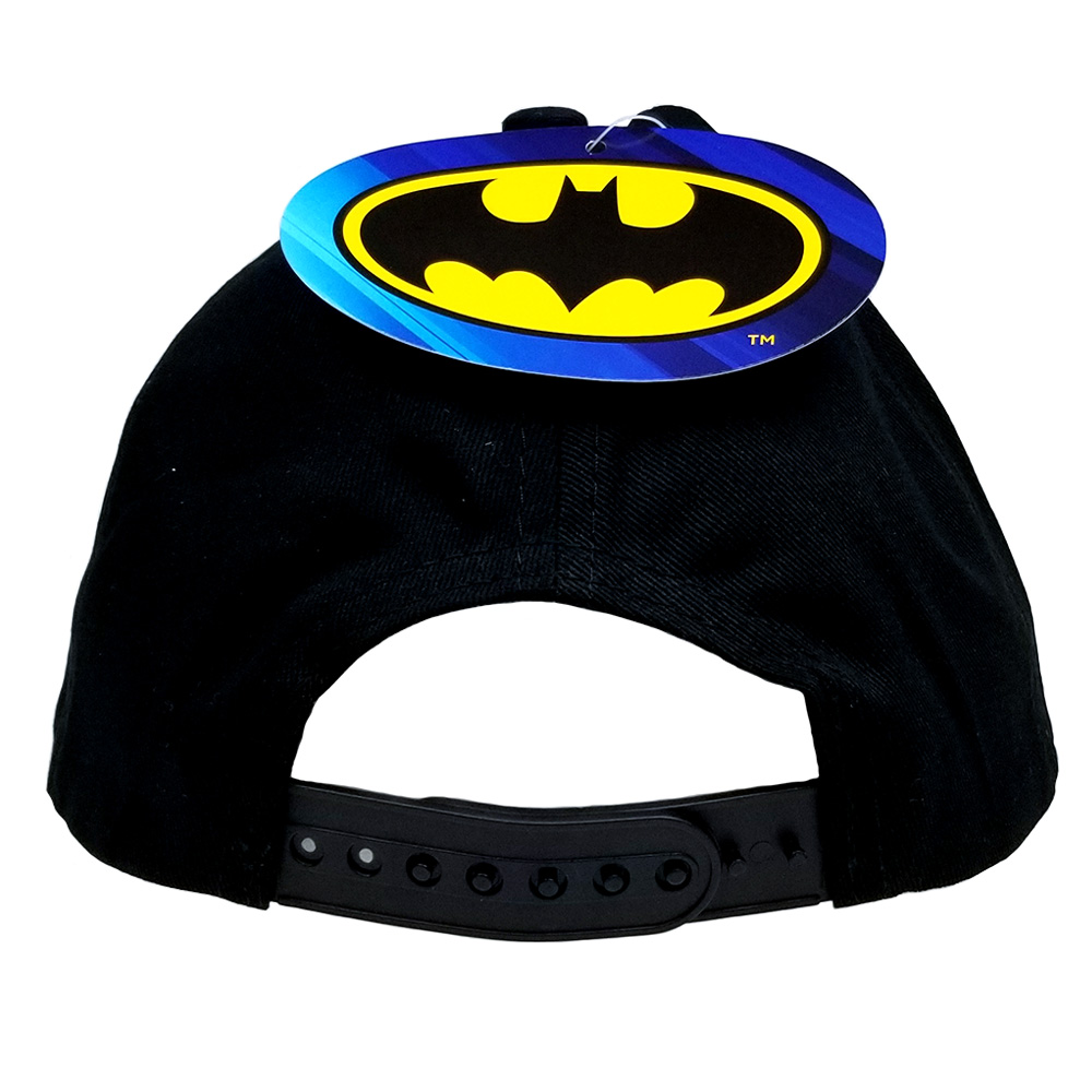 Batman Classic Logo Snapback Baseball Cap - Official Black Curved Bill Cap, One Size Fits Most - View #2